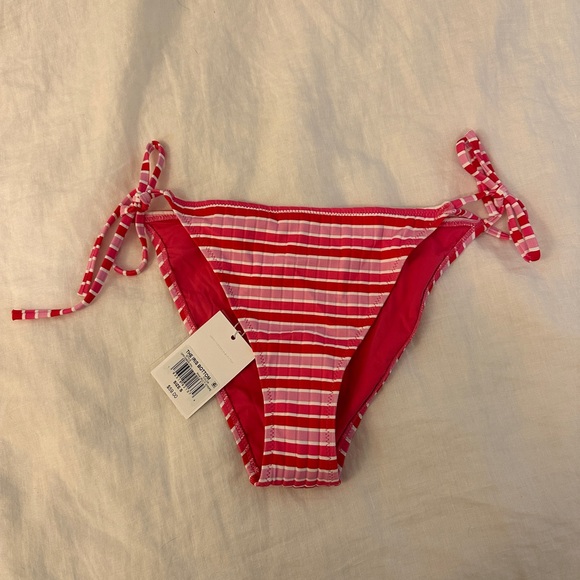NWT Solid & Striped Iris Ribbed Bikini Bottom - Picture 1 of 7